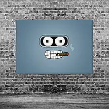 Плакат "Футурама, Бендер, Futurama, Bender", 43×60см, фото 3