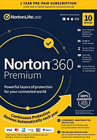 Антивирус Norton 360 Premium 75 ГБ на 10 устройств на 1 год Украина