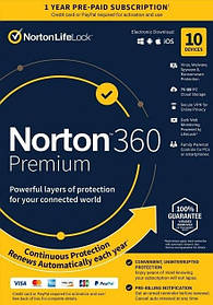 Антивірус Norton 360 Premium 75 ГБ на 10 пристроїв на 1 рік Україна