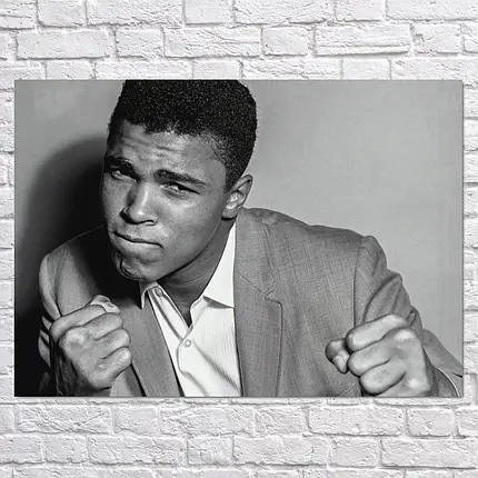 Плакат "Мохаммед Алі в піджаку, Muhammad Ali", 43×60см, фото 2