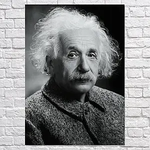 Плакат "Альберт Ейнштейн, Albert Einstein", 60×42см