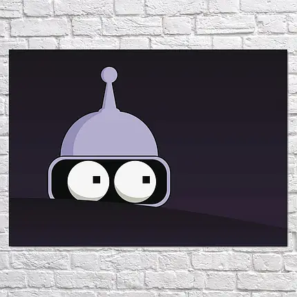 Плакат "Футурама, Бендер ховається, Futurama, Bender", 43×60см, фото 2