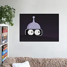 Плакат "Футурама, Бендер ховається, Futurama, Bender", 43×60см, фото 2