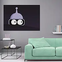 Плакат "Футурама, Бендер ховається, Futurama, Bender", 43×60см, фото 2