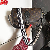 Повседневная сумка через плечо Louis Vuitton Diane с клапаном на магните и фурнитурой золотого цвета хорошее