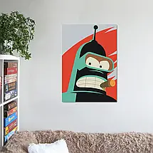 Плакат "Футурама, робот Бендер, Futurama, Bender", 60×43см, фото 2