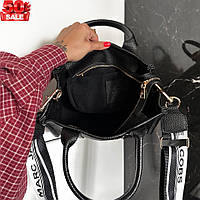 Модная женская сумка Marc Jacobs Tote Bag Small не большого размера черного цвета с двумя ручками хорошее