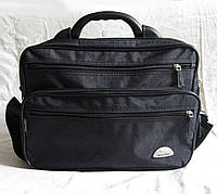 Мужская сумка полукаркасная папка на плечо портфель А4 черная хорошее качество