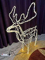 Новогодний олень светящийся, Новогодние игрушки и украшения, Светодиодная новогодняя фигура олень 120 см