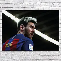 Плакат "Футболіст Ліонель Мессі, ФК Барселона, Lionel Messi, Barcelona", 43×60см