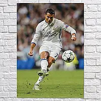 Плакат "Футболист Криштиану Роналду, Cristiano Ronaldo", 60×43см