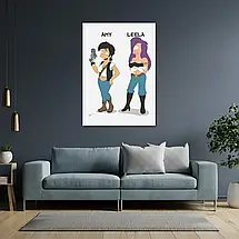 Плакат "Футурама, Емі Вонг та Ліла, Futurama, Amy, Leela", 60×43см, фото 3