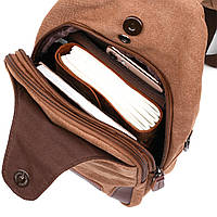 Практичная мужская сумка через плечо Vintage 20389 Коричневый хорошее качество