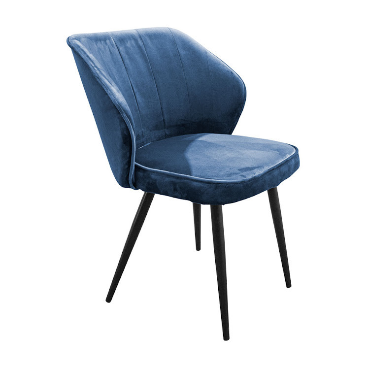 Стілець обідній Томмі Ю ніжки круглі метал чорний, тканина Бетриче 47 (Richman ТМ)