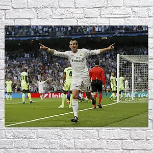 Плакат "Футболіст Гарет Бейл, Реал Мадрид, Gareth Bale, Real Madrid", 43×60см