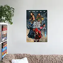 Плакат "Ліга Справедливості, Justice League (2017)", 60×39см, фото 2