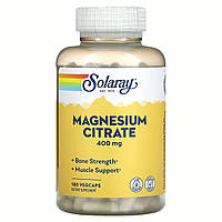 Магній цитрат, Magnesium Citrate, Solaray, 133 мг, 180 капсул вегетаріанських