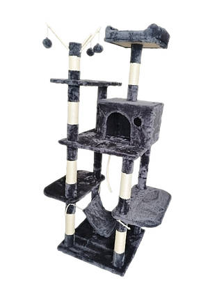 Кігтеточка, будиночок, дряпка для кішок Avko CatTree 1062 Grey, фото 1