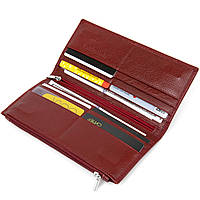 Стильный кожаный кошелек для женщин ST Leather 19380 Темно-красный хорошее качество