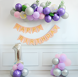 Фотозона з кульок Малютка Фіолетова (59 кульок) | Для дівчинки