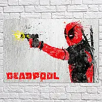 Плакат "Дэдпул, репродукция рисунка, Deadpool", 40×60см