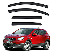 Дефлекторы окон ветровики Nissan Qashqai I 2006-2014 (скотч) AV-Tuning