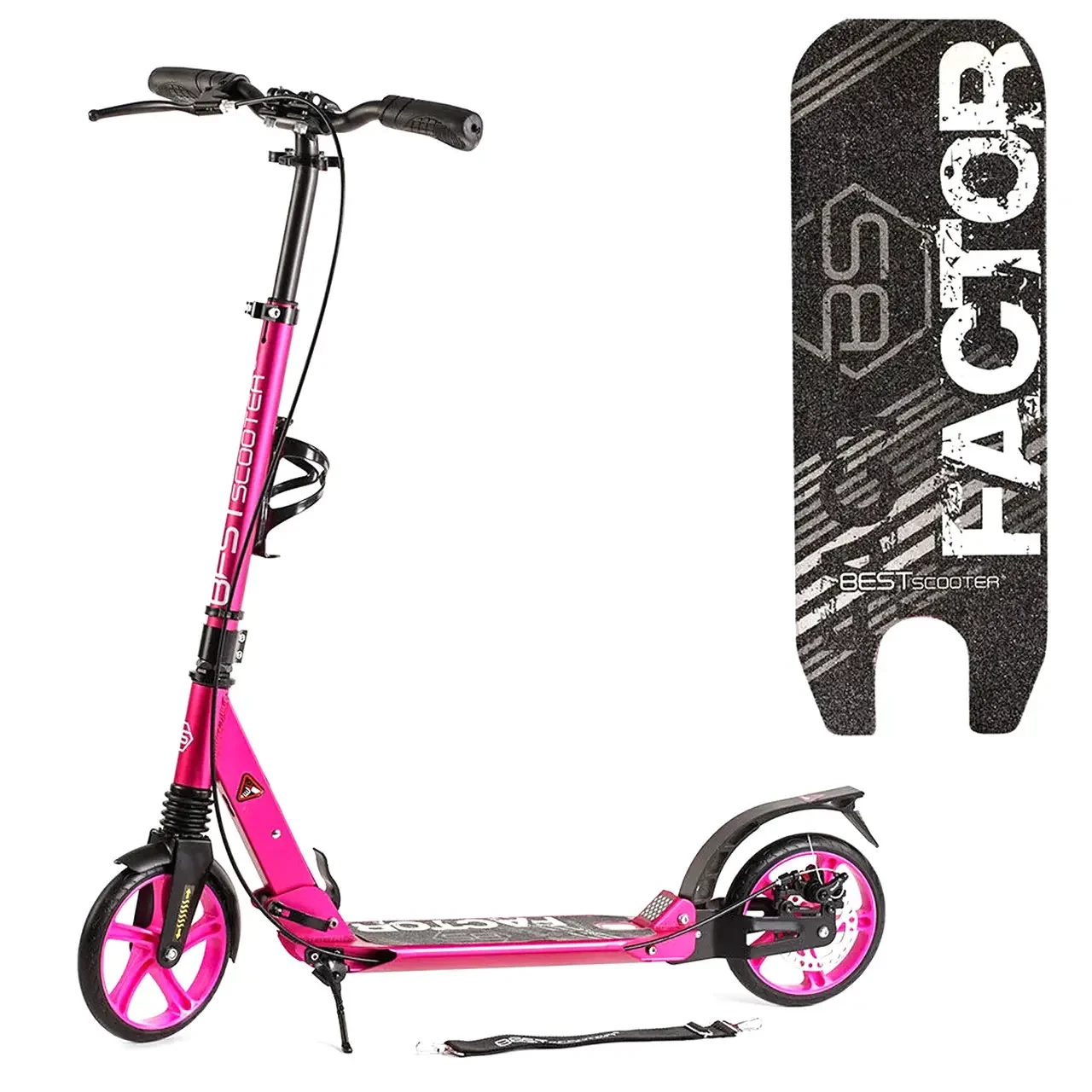 Самокат двоколісний алюмінієвий Best Scooter Factor, рожевий 45011