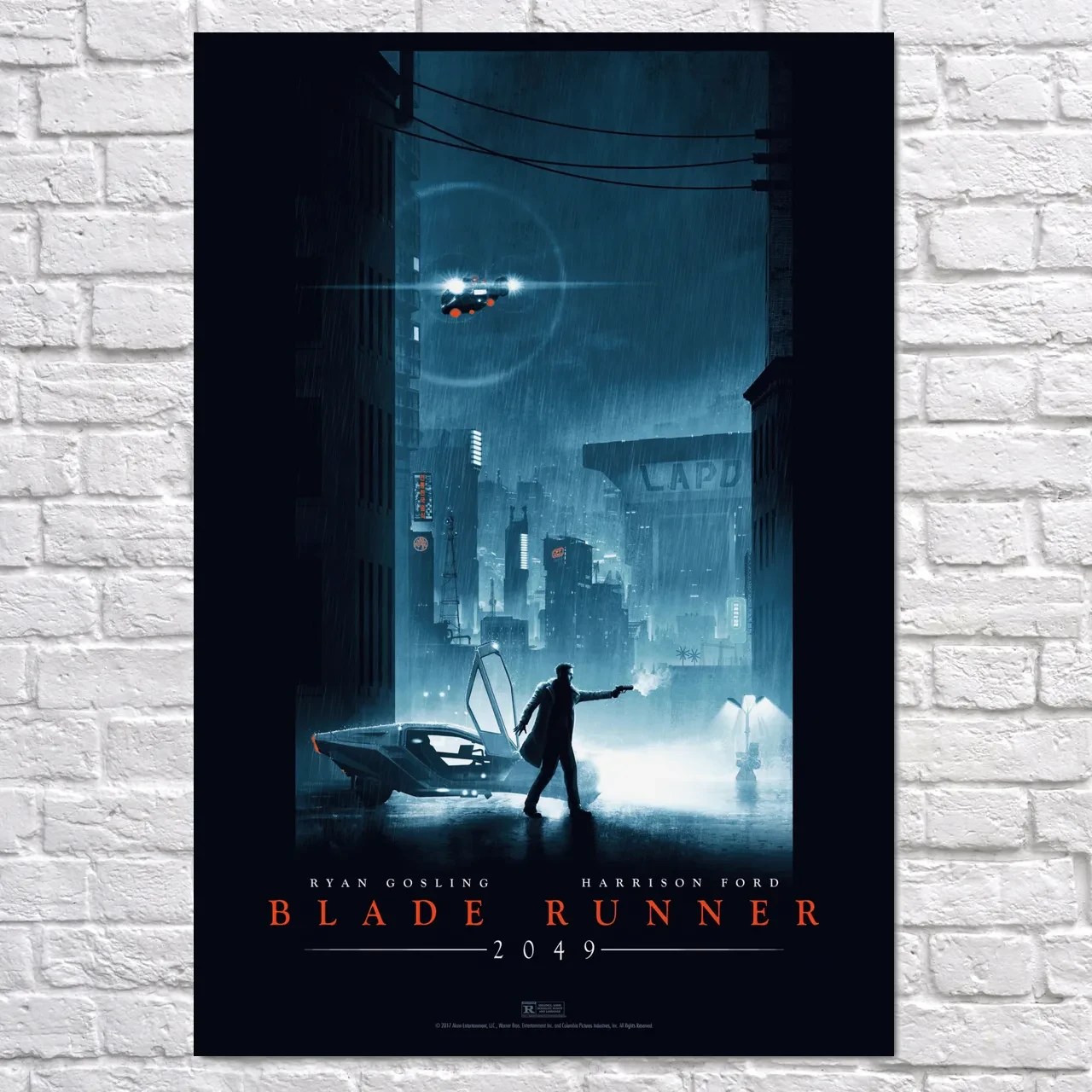 Плакат "Той, хто біжить по лезу 2049, Раян Ґослінґ, Blade Runner 2049 (2017), Gosling", 60×41см