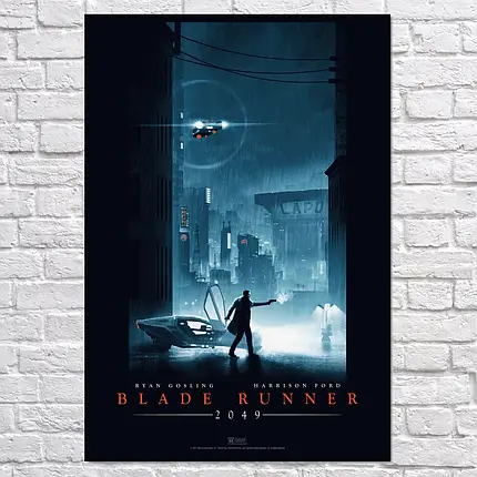 Плакат "Той, хто біжить по лезу 2049, Раян Ґослінґ, Blade Runner 2049 (2017), Gosling", 60×41см, фото 2