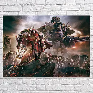 Плакат "Вархаммер 40000, Warhammer 40000, Dawn of War 3", 43×60см