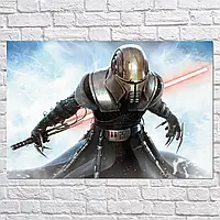Картина на холсте "Ситх-охотник, Звёздные Войны, Star Wars, Sith Stalker", 40×60см