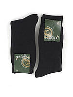 Чоловічі махрові шкарпетки Теркурій, зимові однотонні високі теплі, 6 пар/уп.. чорного кольору