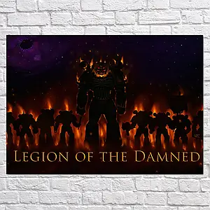 Плакат "Вархаммер 40000, Легіон Проклятих, Legion Of The Damned, Warhammer 40000", 43×60см