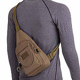 Сумка-слінг тактична однолямкова Military Rangers 727 (24х17х6 см) 3 л, фото 8