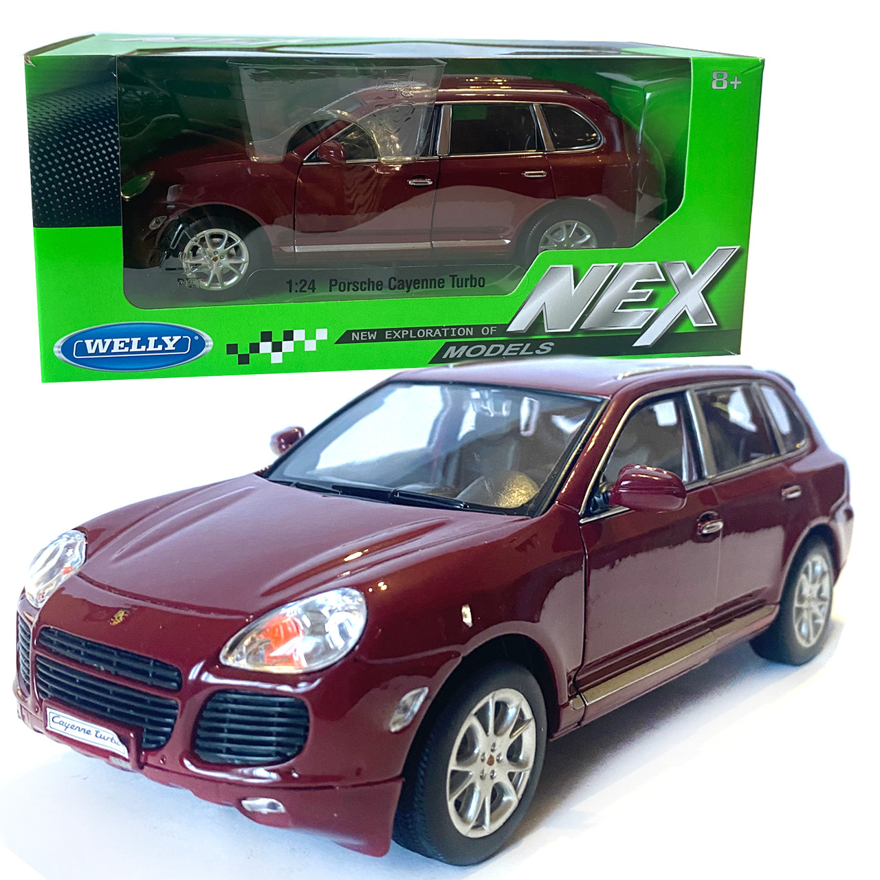 Іграшкова машинка металева WELLY 1:24 PORSCHE CAYENNE TURBO, червоний, 20*8*7 см (22431W), фото 1