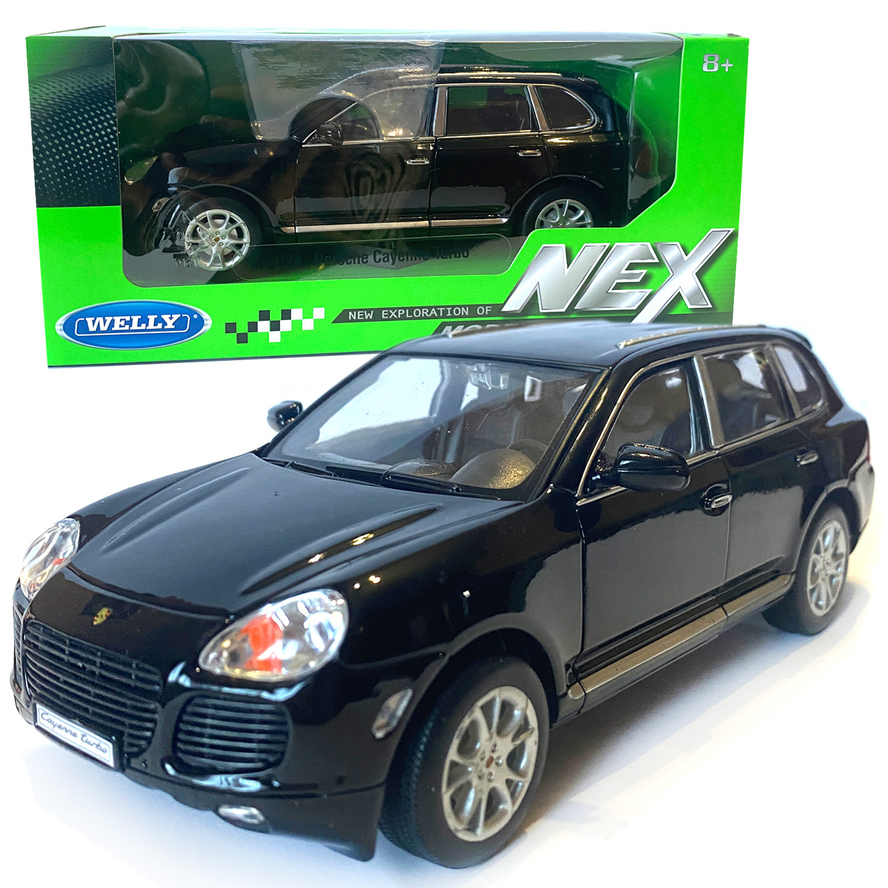 Іграшкова машинка металева WELLY 1:24 PORSCHE CAYENNE TURBO, чорний, 20*8*7 см (22431W), фото 1