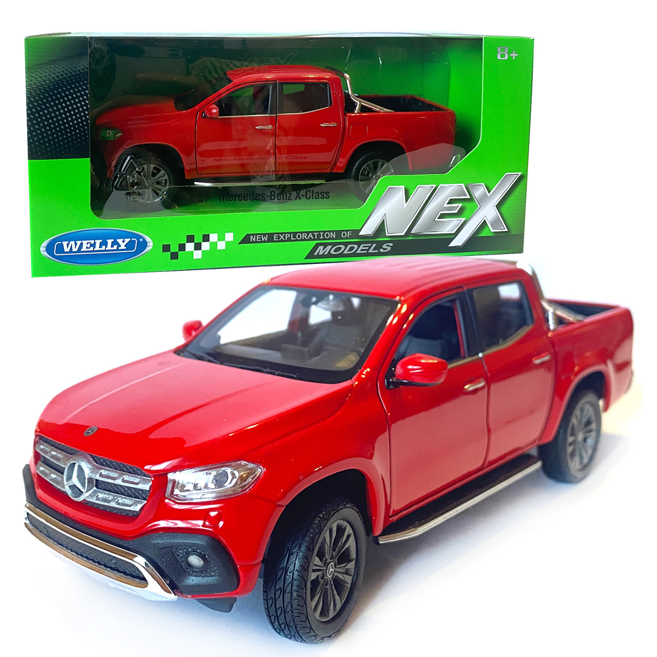 Іграшкова машинка металева WELLY 1:27 MERCEDES-BENZ X-CLASS, червона, відкр.двері, 19*6.5*6.5 см (24100W), фото 1