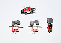 11-00-071. Тумблер з клавішею RLS-103-A1 (ON-OFF-ON), 3pin, 3A-250V, чорний