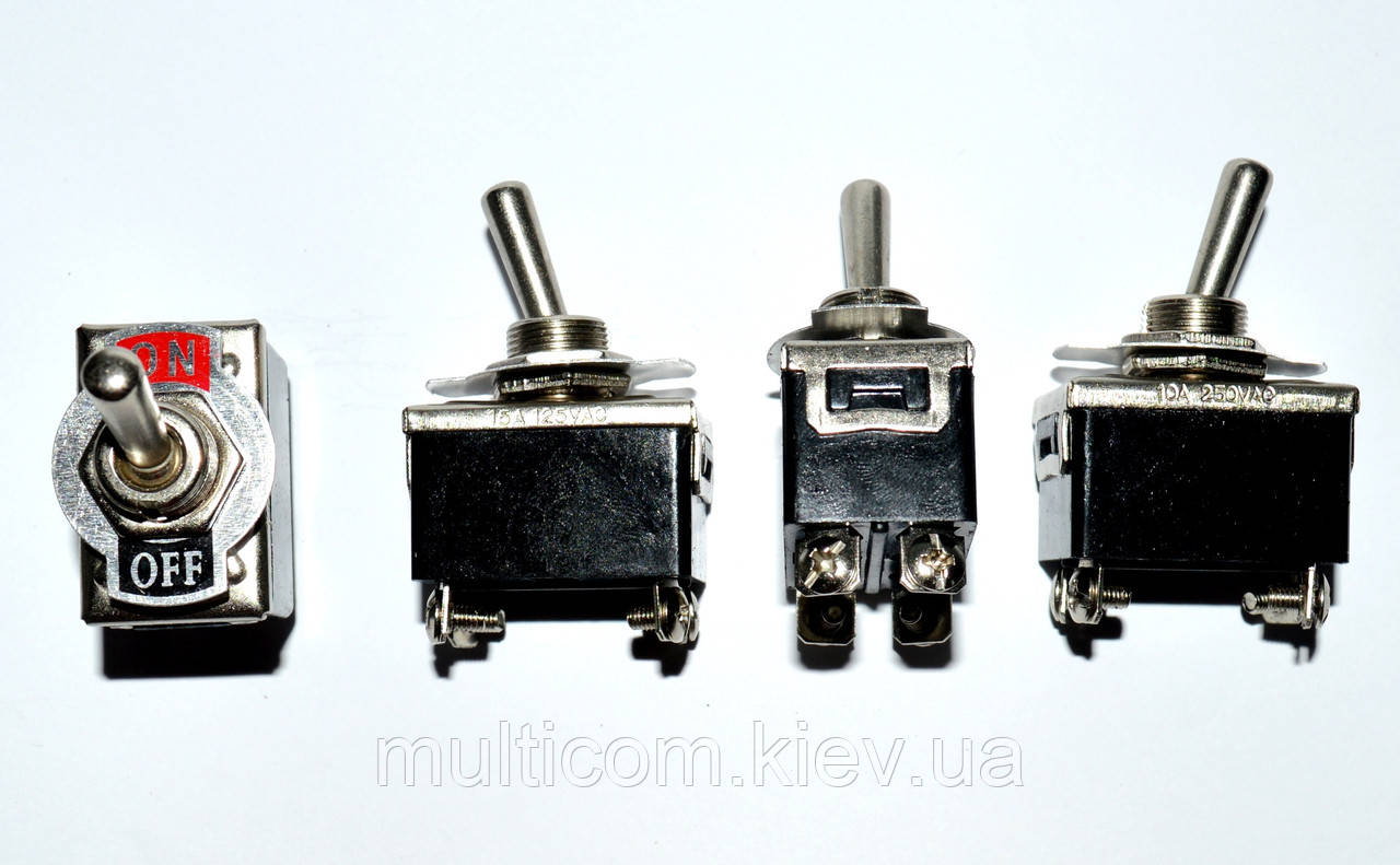 11-00-560. Тумблер KN3 (C) -103AP (ON-OFF-ON), 3pin, 10A-250V, фото 1