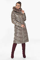 Жіноча таупова куртка з пухнастою облямівкою модель 56586, фото 3