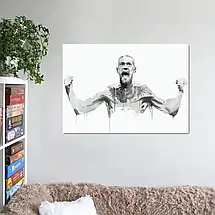 Плакат "Конор Макгрегор, стилізація, чорно-білий, Conor McGregor", 43×60см, фото 2