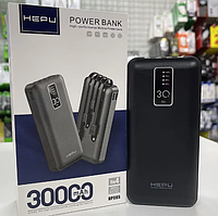 Power bank HEPU HP 985 30000mAh Повербанк с набором зарядных кабелей Портативная зарядка для телефона