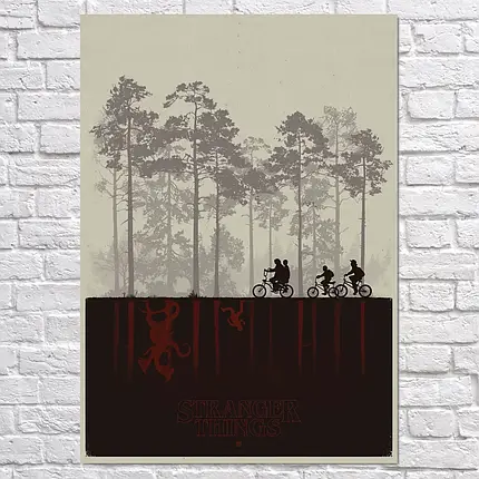 Плакат "Дивні Дива, Stranger Things", 60×43см, фото 2