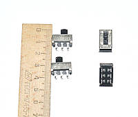 11-03-202. Переключатель движковый KBB45-2P2W (ON-ON), 6pin, 0,5A-250V