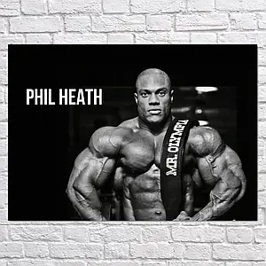 Плакат "Філ Хіт, бодибілдер, Phil Heath", 43×60см