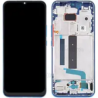 Дисплей Xiaomi Mi 10T Lite 5G  /Redmi Note 9 Pro 5G (5600030J1700) модуль в сборе с рамкой, сервисный, Синий