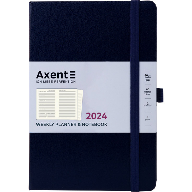 Щотижневик 2024 Axent Prime Strong 8507-24-02-A, 145x210 мм, синій