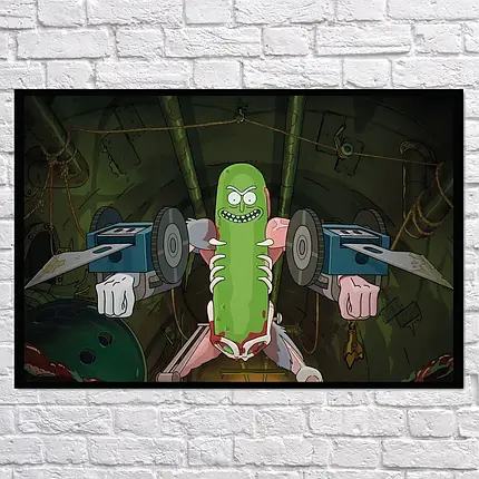 Плакат "Огірок Рік і Морті, Rick and Morty", 40×60см, фото 2