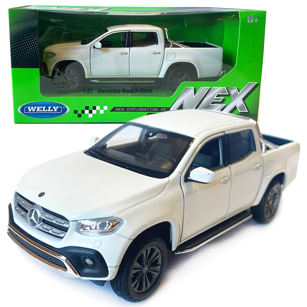 Іграшкова машинка металева WELLY 1:27 MERCEDES-BENZ X-CLASS, біла, відкр.двері, 19*6.5*6.5 см (24100W), фото 1