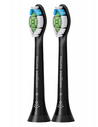 Змінні насадки на зубну щітку Philips W2 HX6064 SONICARE DIAMOND CLEAN 2шт Чорні, фото 2